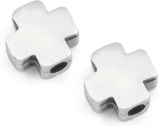Metall Kreuz 9mm Ø2mm Patina Verpackung 15 Stück