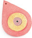 Ceramic Tear Eye 100x70mm Pink Gold Packaging 1 Pc