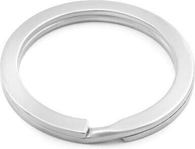 Iron Keychain Link 32x2.2mm Rhodium Imitation Pack 45 Pieces