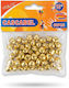 Metallic Gold Bells 10mm Set 60 Pieces Crafts