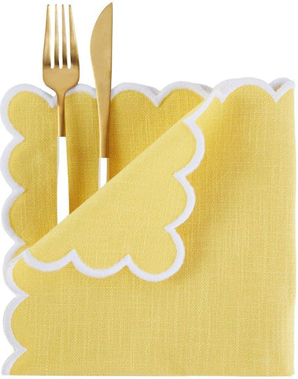 Butlers Πετσέτα Κουζίνας σε Κίτρινο Χρώμα 42x42cm