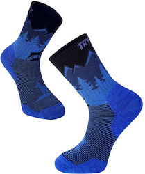 Merino Wool Hiking Socks Blue Alpine Capricorn