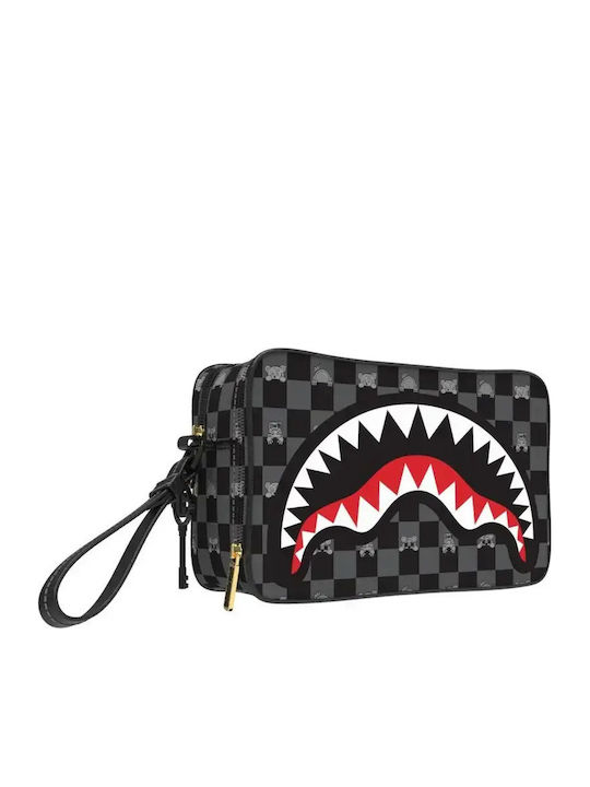 Sprayground Graues Peeking Character Check Kulturbeutel Ziegel B8914 10" X 6.5" X 3.25" Mehrfarbig Einheitsgröße