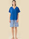 Noidinotte Summer Women's Pyjama Set Cotton Blue