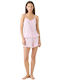 Noidinotte Sommerliches Damen-Set Pyjamas Rosa