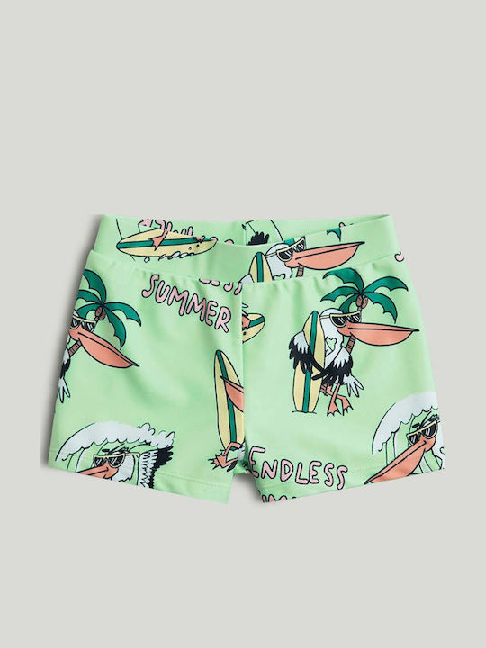 Kids Fabric Green Shorts/Bermuda