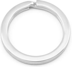 Steel Ring Keychain 25x1.8mm Natural Packaging 35 Pieces