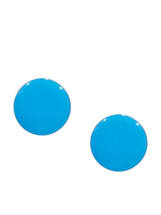 Touch Earrings Made Of Steel Light Blue