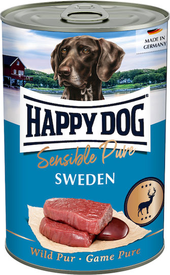 Happy Dog Grainfree Wet Dog Food in Cans with Deer Grain-Free 400gr