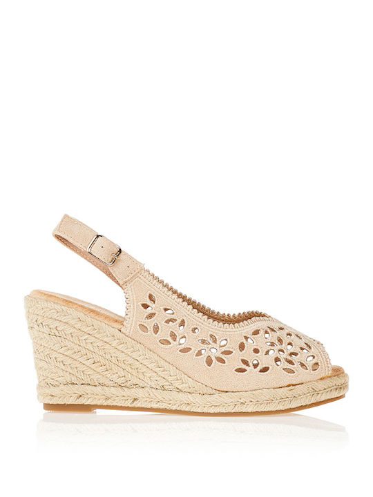 Tsoukalas Platforme Dama Tip Espadrile Bej