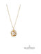 Velegrakis Necklace From Gold Plated Silver With Pearls & Zircon
