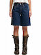 Women's Jean Shorts Dark Vintage Blue