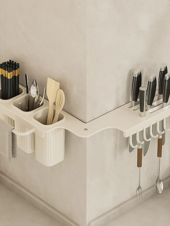 Geschirrabtropfer & Abtropfgitter Abtropfgestell für Besteck Metallisch Beige 67x9x12cm
