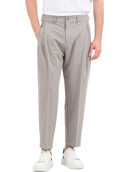 Vittorio Artist Elastic Trousers in Loose Fit Gray