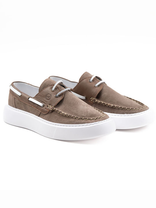 Northway Δερμάτινα Ανδρικά Boat Shoes σε Καφέ Χ...