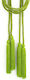 Twisted Lace 1m Ø6mm Tassels 11cm Olive Pack 3 Pieces