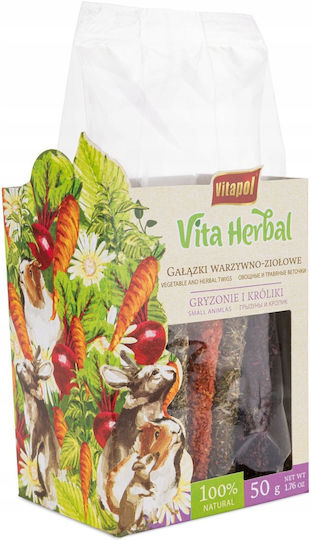 Vitapol Vita Herbal Vegetable-herbal Sticks Rodents Rabbits 50g 4pcs/disp