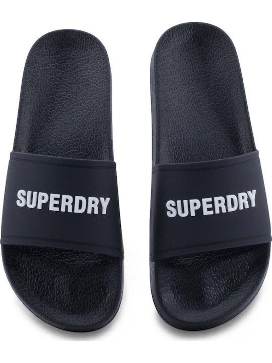 Superdry Herren Slides Schwarz