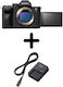 Sony Alpha 7 IV + Battery Charger BC-QZ1 Mirrorless Camera Body Black