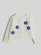 Kids Knitted White Cardigan