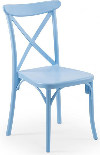 Gartenstühle Kunststoff Capri Hellblau 49x54x90cm