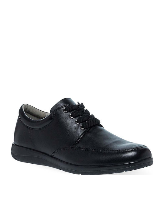 Pantofi Casual Bărbătești Din Piele Negri