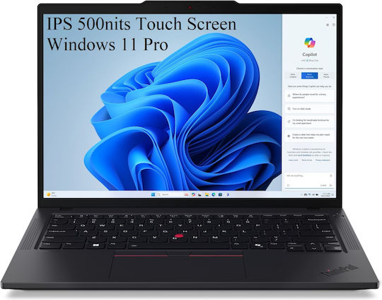 Lenovo ThinkPad T14 Gen 5 14" IPS FHD+ Тъчскрийн (Ultra 5-135U/48GB/256GB SSD/W11 Pro) (Английски (САЩ) Клавиатура)