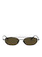 Unisex Sunglasses With Black Metallic Frame And Black Lens