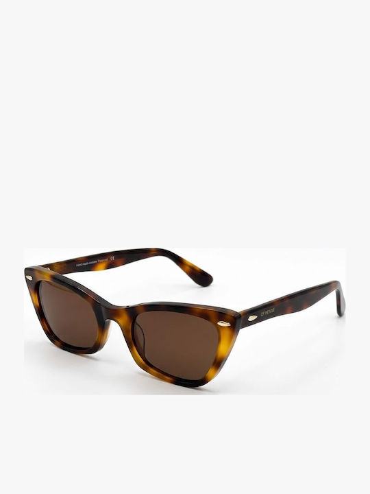 Gianfranco Ferre Women Sunglasses With Brown Tartaruga Frame With Polarized Lens GFF1467