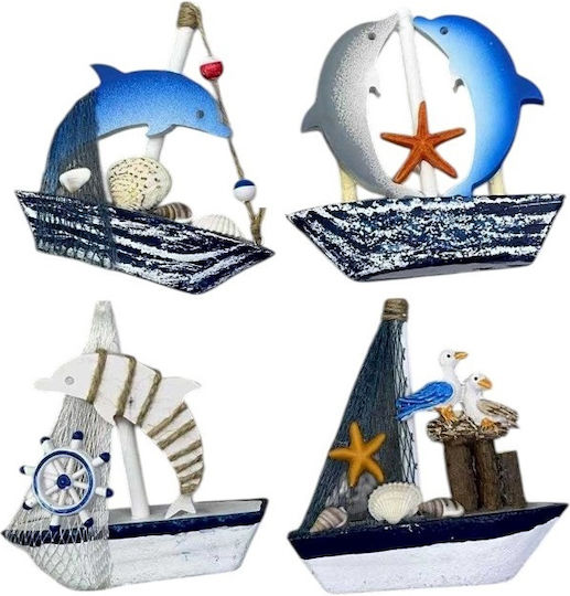Decorative Plastic Ship 10x14cm