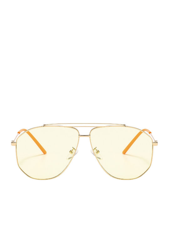 Unisex Sonnenbrillen mit Gold Metallic Rahmen u...