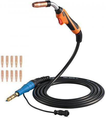 Vevor 250a Mig Welding Gun 4.57m Cable Replacement Miller Mdx-250 11pcs Mig Welding Contact Tips