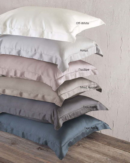 Rythmos Oxford Glacier Σετ Μαξιλαροθήκες Oxford Glacier 50x70εκ.