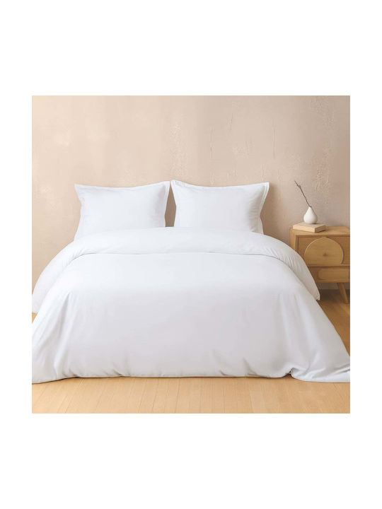 Rythmos Home Home Σετ Μαξιλαροθήκες με Φάσα Λευκές 50x70εκ.