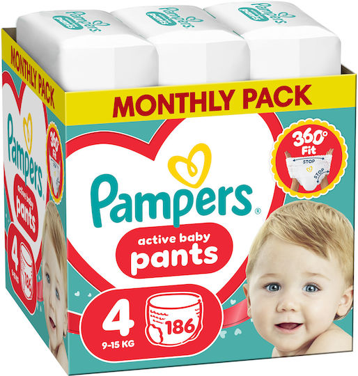 Pampers Diaper Pants Pants Monthly Pack No 4 for 9-14kg 186pcs