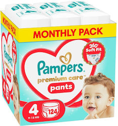 Pampers Premium Care Nr. 4 pentru 9-15 kg 124 bucăți Pampers Premium Care Nr. 4 pentru 9-15 kg 124 bucăți