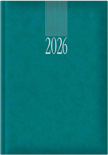 THeofylaktos Daily Diary 2026 Sidney Classic Petrol Blue 17x24cm 68620.c64