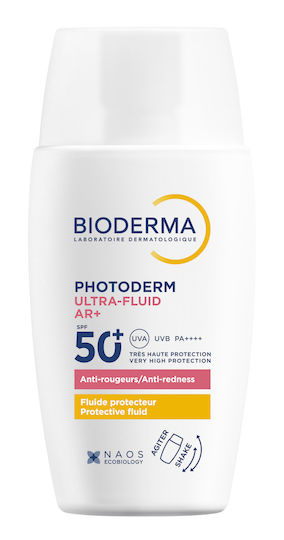 Bioderma Photoderm Ultra-Fluid AR+ SPF50+ Слънцезащитен Продукт За Лице За Чувствителна Реактивна Кожа Със Склонност Към Зачервяване