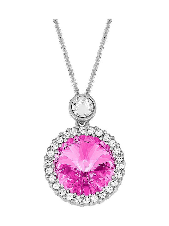 VTJ Verorama Halskette Rosette aus Silber Fuchsia