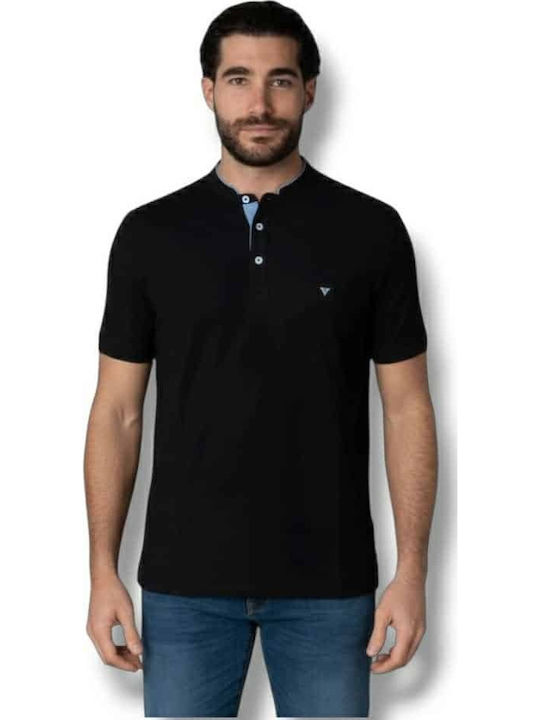Frank Tailor Short Sleeve Black Blouse
