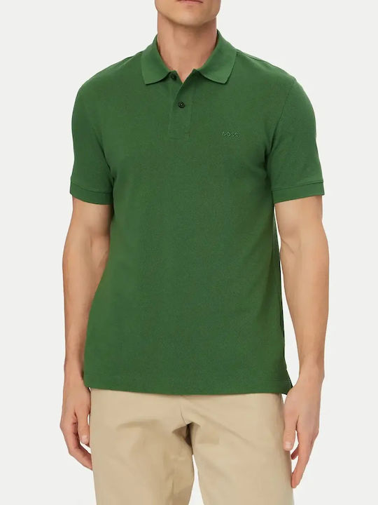 Boss Pallas Polo Athletic Short Sleeve Green Bl...