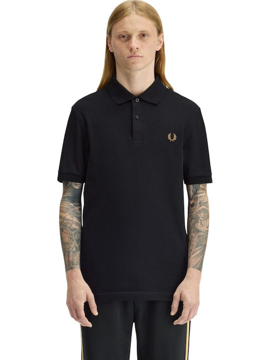 Fred Perry Polo Herrenbluse Kurzarm Schwarz