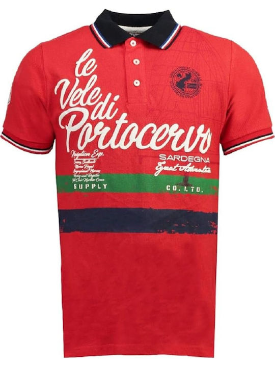 Polo Blouse Short Sleeve Red