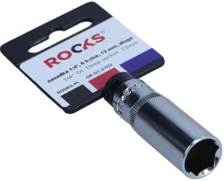 Rooks Καρυδάκι Μακρύ με Καρέ Υποδοχής 1/4" Διάμετρος 13mm