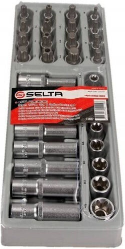 Selta Torx Steckdosen mit Rahmen Gastgeber 1/2" Set 32 Stück