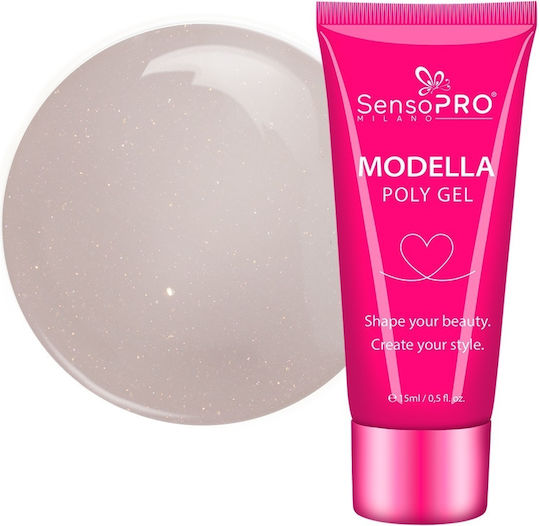 Полигел Modella Sensopro Milano Капучино Глоу 15мл