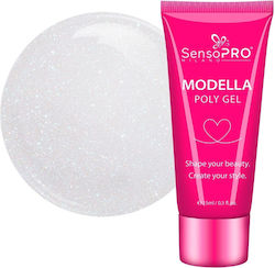 Polygel Modella Sensopro Mailand Silber Glitzer...