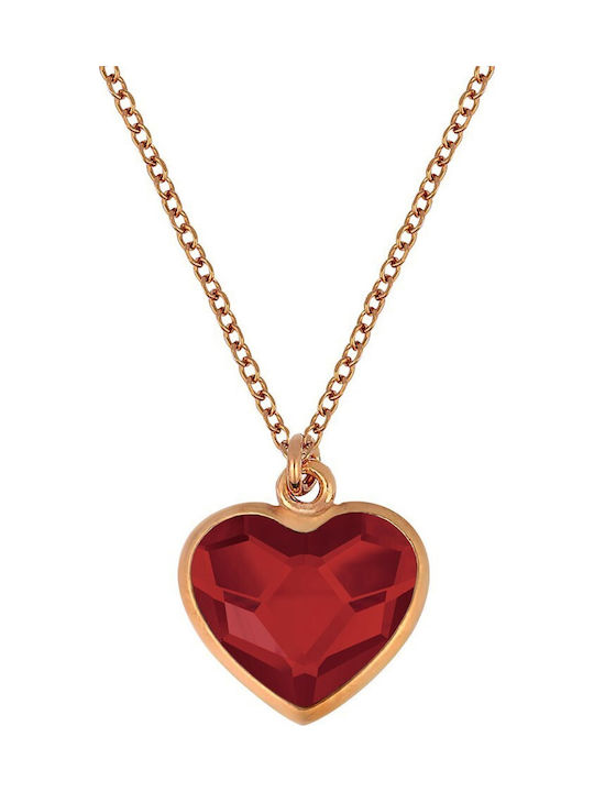 VTJ Necklace From Pink Gold Plated Silver