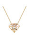 VTJ Gold Plated Silver Necklace with Diamond