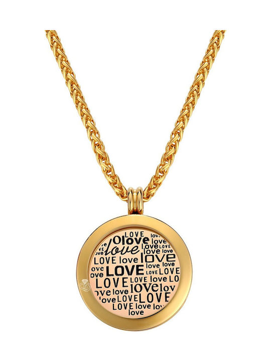 Necklace 'Love' 25 Mm Insert Charm Steel 316l By Lockits Ak25s-982500607g1